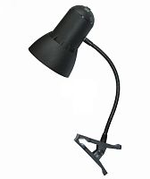 Cветильник Надежда ПШ 40 Вт Е27 б/л на прищепке гибкая стойка черный | код | Трансвит