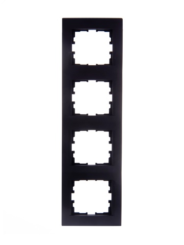 KARINA Рамка 4-ая вертикальная б/вст чёрный бархат (10шт/120шт) | код 707-4200-154 | Lezard