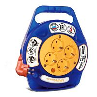 Удлинитель 4х20м с заземл. 6А IP20 У10-015 термо ПВС 3х0.75 в закрытом корпусе защ. шторки UNIVersal 1672