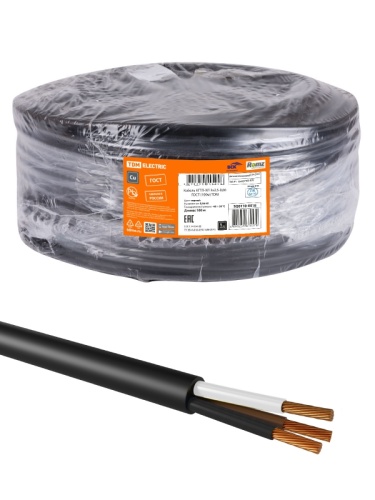 Кабель КГТП-ХЛ 3х2.5-0.66 ГОСТ (бухта 100м) | код SQ0110-0018 | РЭМЗ ТМ