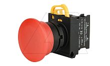 Кнопка грибовидная 40mm PB3E, красная, с фиксацией, без подсветки, 1NO, 6A 230VAC/24VDC, 22mm, IP65 | код PB3E-M4T0S10S00/R00 | АРТ