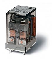 Миниатюрное универсальное электромеханическое реле, монтаж на печатную плату, 2CO 10A, контакты AgNi+Au, катушка 12В DC, степень защиты RTI, опции: нет | код 551290125000 | FINDER