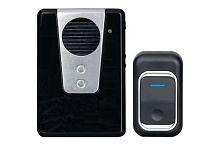 Звонок беспроводной полиф. Трио 32 мел. 150м 4-тон. полифония регул. громкости настол.-настен. брызгозащ. кнопка IP44 3ААх1.5В Тритон ТР-02Б