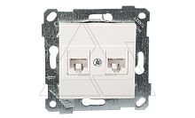 Rita - Розетка 2хRJ-45 кат. 6 UTP, белая | код 2200-141-0101 | Mutlusan
