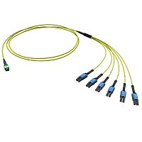 Оптическая разветвительная сборка 12ОВ 9/125 OS2, 1xMTP PRO(12)/6хLC-UPC Duplex Uniboot, тип полярности - прямая (Tx-->Rx), 2м (пре | код RNFML12S02 | DKC