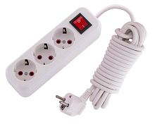 Удлинитель 3х5м с заземл. 16А IP20 с выкл. LEZARD 720-0305-302
