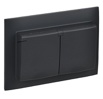 SKANDY Роз. 2-я с кр. 16А в сб IP44 SK-R12G граф. IEK | код SK-R26-16-44-K53-F | IEK