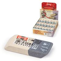 Ластик KOH-I-NOOR 6541/80, 41x14x8 мм, бело-серый, прямоугольный, скошенные края, натуральный каучук, 6541080004KDRU | код 225395 | KOH-I-NOOR