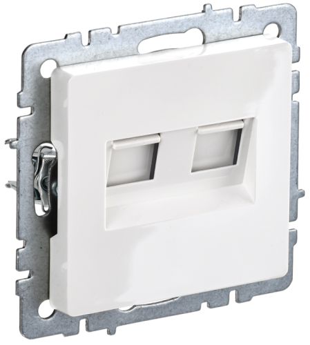 BRITE Роз. комп. 2-ая RJ45 кат.6 РК11-2-БрБ бел. IEK | код BR-K20-2-K01 | IEK