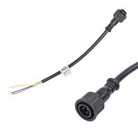 Провод UCX-LL2/L52-0.25м/M7 220V BLACK 25см для подключения линейных прожекторов 220V серии L52, L53. Разъем папа | код UL-00009504 | Uniel