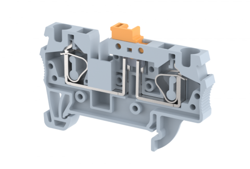 Клемма проходная пружинная 4 мм2 с размыкателем, на 2 подключения, серая SQK4-GREY | код 2103120000 | Elmex Клемма проходная пружинная 4 мм2 с размыкателем, на 2 подключения, серая SQK4-GREY | код 2103120000 | Elmex