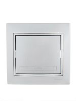 Выключатель 1-кл. СП Мира 10А IP20 со вставкой сер. метал. LEZARD 701-1010-100