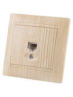 Розетка компьютерная RJ45 сосна Лама TDM | код SQ1815-0316 | TDM