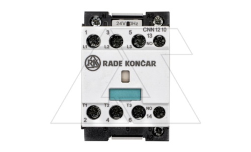 Контактор CNN 12 10 24V 50Hz, 3P, 12A/(25A по AC-1), 5.7kW(400VAC), 24VAC, 1NO | код EAC603145 | Rade Koncar Контактор CNN 12 10 24V 50Hz, 3P, 12A/(25A по AC-1), 5.7kW(400VAC), 24VAC, 1NO | код EAC603145 | Rade Koncar