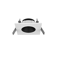 Рамка для модульного светильника Hottel 02 квадратная с круглым отверстием встраив. 65х24 (м. о. 52мм) черн. рефлектор VARTON V4-R0-00.0101.HT0-0003