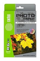 Фотобумага Cactus CS-MA6230100 10x15/230г/м2/100л./белый матовое для струйной печати | код 1145273 | CACTUS