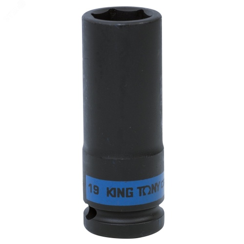 Головка торцевая ударная глубокая шестигранная 1/2', 19 мм | код 443519M | King Tony