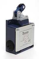 Выключатель концевой быстрого переключения угловой 1-но направленный с металлической консолью и упором с пластиковым роликом Ф14 мм (1НО+1НЗ), L53K13MIP311 | код L53K13MIP311 | EMAS