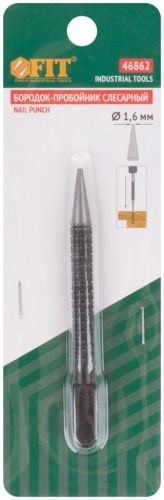 Бородок слесарный для пробивки отверстий, углеродистая сталь 1.6 мм | код 46862 | FIT фото 3