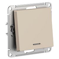 ATLASDESIGN 1-кл ПЕРЕКЛЮЧАТЕЛЬ с подсветкой, сх.6а, 10АХ, механизам, ПЕСОЧНЫЙ | код ATN001263 | Systeme Electric