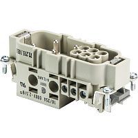 Вилочная контактная вставка REVOS POWER, Size 16, винтовая фиксация, 4-/6- полюсов + РЕ, 690 V, 35/16 A, материал контактов: медный сплав, тип покрытия контактов: серебро | код 72.215.1053.0 | Wieland