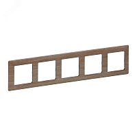 Valena LIFE Рамка 5 постов светлое дерево универсальная | код 754185 | Legrand