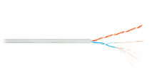 Кабель NIKOLAN U/UTP 2 пары, Кат.5 (Класс D), 100МГц, многожильный, BC (чистая медь), 24AWG (7х0,192мм), внутренний, LSZH нг(A)-HFLTx, светло-серый, 305м - гарантия: 1 год | код NKL 2010C-GY | NIKOLAN