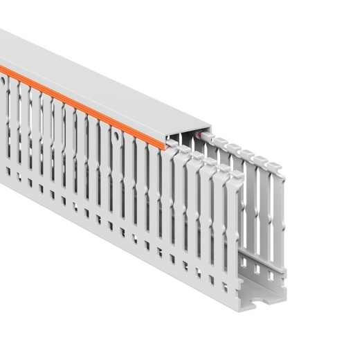 Короб перфорированный RLHF6 25x60, без галогенов, светло-серый | код 01166RLHF | DKC фото 4