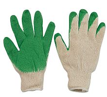 Перчатки вязаные х/б с резиновой заливкой наладонника. | код 12470 | FIT