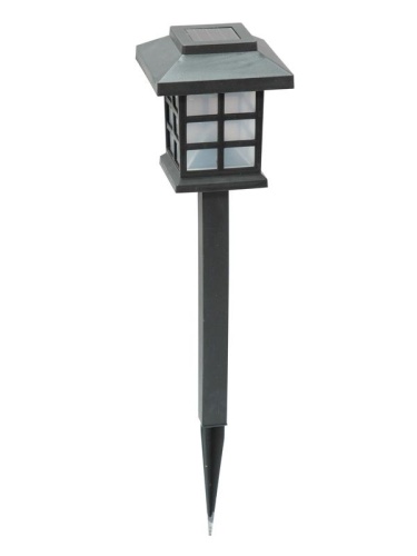 Светильник садовый 36см квад. пласт черн. | код KOC_SOL263 | КОСМОС