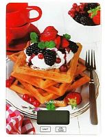 Весы кухонные электронные SunWind SWS100 макс.вес:5кг рисунок/вафли | код 1402078 | SUNWIND