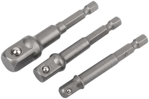 Набор адаптеров под головки с хвостовика U-типа под биты 3 шт CrV сталь FIT 57953 Набор адаптеров под головки с хвостовика U-типа под биты 3 шт CrV сталь FIT 57953