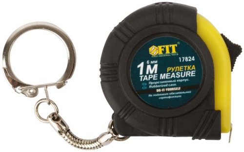 Рулетка-брелок, прорезин.корпус 1 м x 6 мм | код 17824 | FIT фото 2 Рулетка-брелок, прорезин.корпус 1 м x 6 мм | код 17824 | FIT фото 2