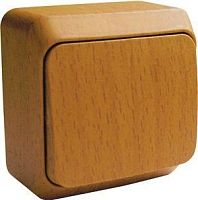 Выключатель 1-клавишный ЭТЮД, открытый монтаж, бук | код. BA10-001T | Schneider Electric