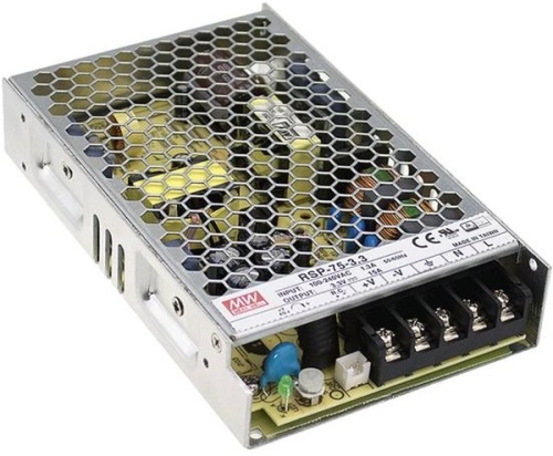 Источник питания AC-DC, 75Вт, ККМ, вход 85…264В AC, 47…63Гц /120…370В DC, выход 5В/15A, рег. вых 4.75…5.5В, изоляция 3750В AC, в корпусе 159х97х30мм, -25…+70С | код RSP-75-5 | MeanWell Источник питания AC-DC, 75Вт, ККМ, вход 85…264В AC, 47…63Гц /120…370В DC, выход 5В/15A, рег. вых 4.75…5.5В, изоляция 3750В AC, в корпусе 159х97х30мм, -25…+70С | код RSP-75-5 | MeanWell