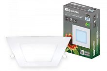 Светильник ультратонкий встраиваемый светодиодный Даунлайт квадрат СВО (белый) 3 Вт 4000К TDM | код SQ0329-0116 | TDM