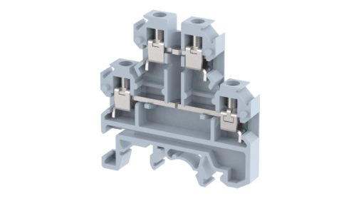 Клемма проходная винтовая 2,5 мм2, двухуровневая, на 4 подключения, серая KU2D4(G) | код 1103380000 | Elmex Клемма проходная винтовая 2,5 мм2, двухуровневая, на 4 подключения, серая KU2D4(G) | код 1103380000 | Elmex