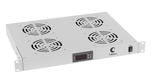 Cabeus JG03t Модуль вентиляторный 19, 4 вентилятора, с цифровым термодатчиком | код 7152c | Cabeus Cabeus JG03t Модуль вентиляторный 19, 4 вентилятора, с цифровым термодатчиком | код 7152c | Cabeus