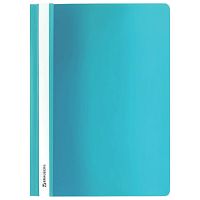 Скоросшиватель пластиковый BRAUBERG, А4, 130/180 мкм, бирюзовый, 228675 | код 228675 | BRAUBERG
