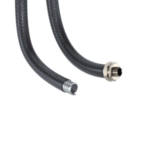 Металлорукав DN 35мм в в полиуретановой оболочке, Dвн 35,0 мм, Dнар 43,0мм, 25 м, цвет черный | код 607PU38N | DKC