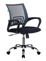 Кресло Бюрократ CH-695NSL темно-серый TW-04 сиденье черный TW-11 сетка/ткань крестов. металл хром | код 1207776 | БЮРОКРАТ