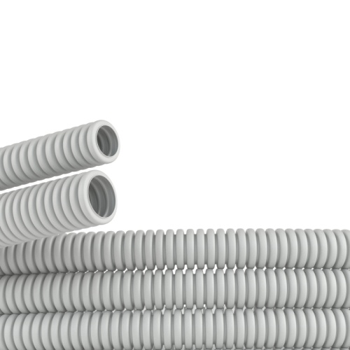 Труба ПВХ гибкая гофр. д.32мм, сверхтяжёлая без протяжки, 25м, цвет серый | код 90532+ | DKC