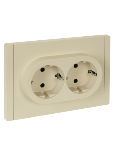 FORTE&PIANO Роз. 2-я с з/к з/ш б/к 16А FP423 ван. IEK | код FP-R24-16-1-K10 | IEK