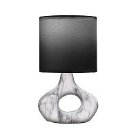 Светильник декоративный настольный Форте, основание кольцо под белый мрамор, черный абажур, цоколь Е27, 60Вт REXANT | код 603-1026 | REXANT