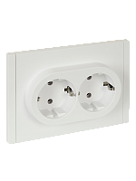 FORTE&PIANO Роз. 2-я с з/к без з/ш б/к 16А FP224 бел. IEK | код FP-R21-16-1-K01 | IEK