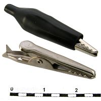 Зажим-крокодил RUICHI 8-0026 под пайку/обжим, 8 мм, 5 А, черный | код 70085 | Ruichi