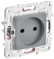 SKANDY Роз. без з/к с з/ш 10А SK-R01Gr сер. IEK | код SK-R13-10-K03 | IEK