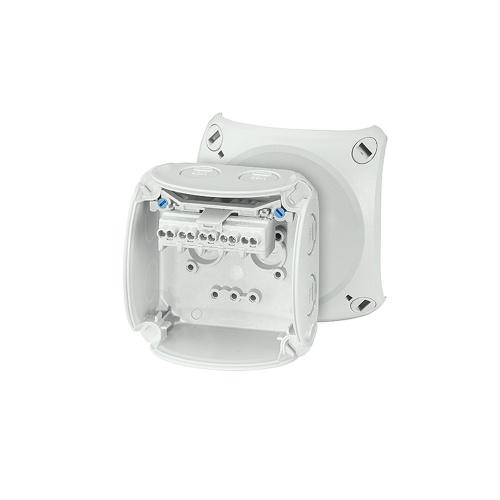 Коробка клеммная 5 положений до 4мм2 93х93х62 IP66/67 серая стойкая к УФ (KF 0202 G) | код 62000043 | HENSEL Коробка клеммная 5 положений до 4мм2 93х93х62 IP66/67 серая стойкая к УФ (KF 0202 G) | код 62000043 | HENSEL