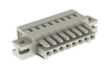 435104/010 Розетка каб. MCS, с монтаж.ножками, шаг 3.5мм, 4 конт., с креп. фланц.,бел., шт | код 435104/010 | SUPU
