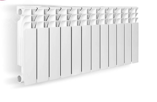 Радиатор биметаллический секционный 350/80/10 боковое подключение | код Р0000010563 | Oasis